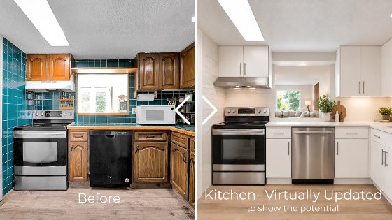 Before and After of kitchen 