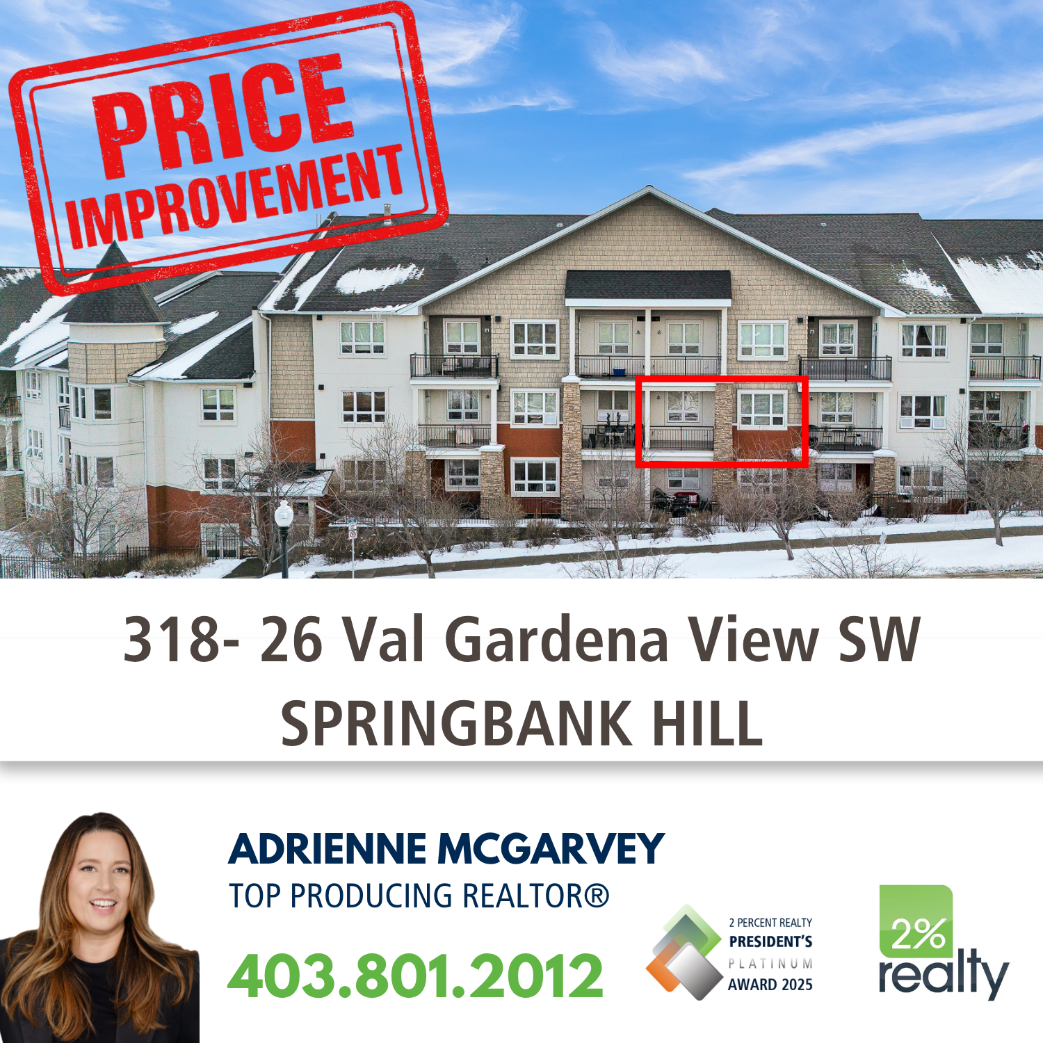 Price Improvement in Springbank Hill | Now $229,900